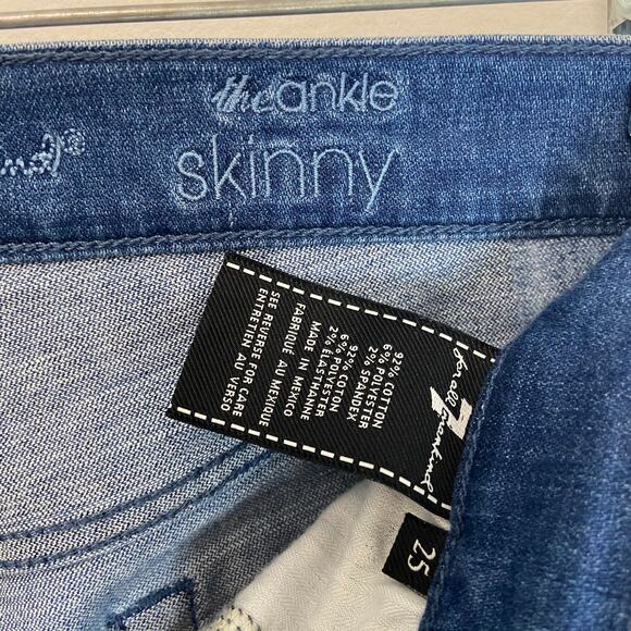 7 For All Mankind ANKLE SKINNY SHADOW SEAM & STUDS - Picture 7 of 11